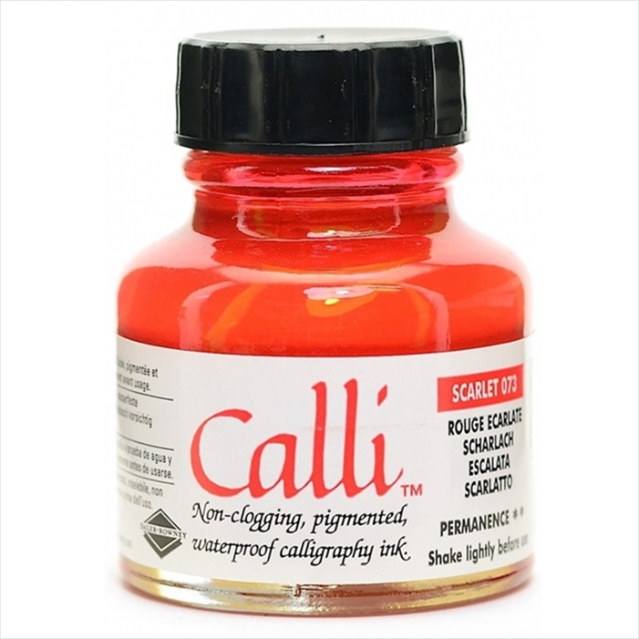 604301073.jpg DALER ROWNEY CALLI CALLIGRAPHY INK 29.5ML SCARLET - Image 1