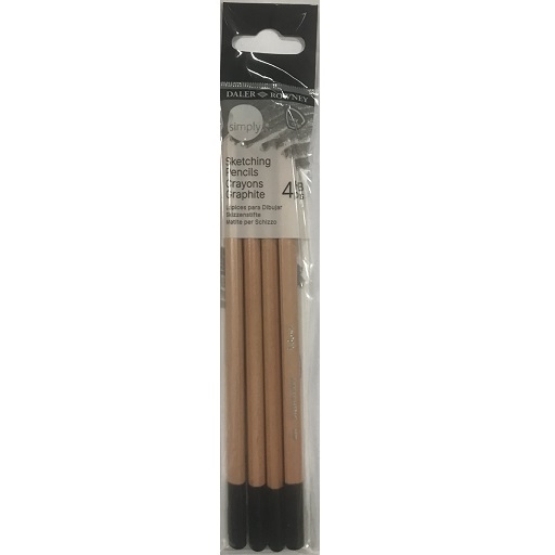 644200004.jpg DALER ROWNEY SIMPLY SKETCHING PENCILS 4PCS HB - Image 1