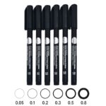 DALER ROWNEY SIMPLY BLACK FINELINER TIP 6PCS SET - Image 2