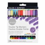 DALER ROWNEY SIMPLY DOUBLE TIP MARKERS 24PCS SET
