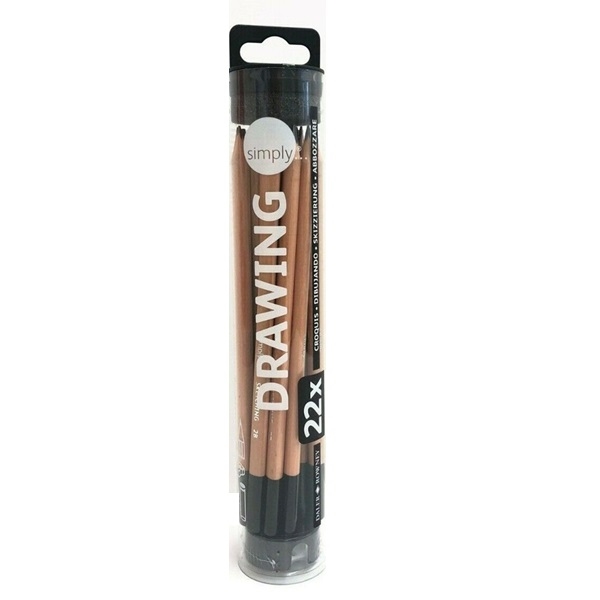 644500912.jpg DALER ROWNEY SIMPLY DRAWING PENCILS 22PCS TUBE SET - Image 1
