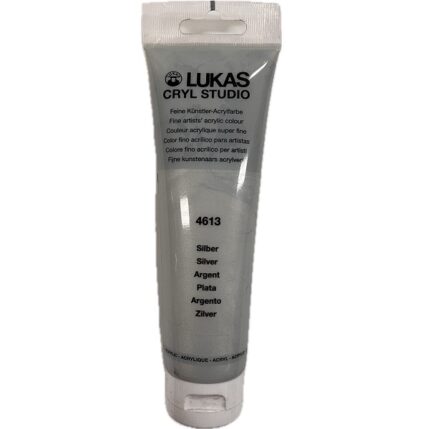 LUKAS CRYL STUDIO ACRYLIC PAINT 125ML SILVER