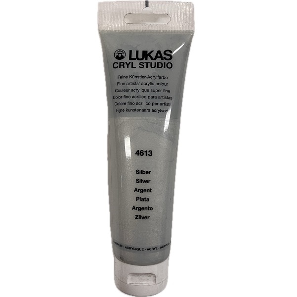 746130012.jpg LUKAS CRYL STUDIO ACRYLIC PAINT 125ML SILVER - Image 1