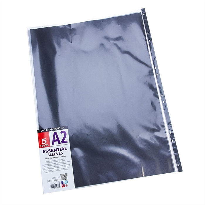 801722200.jpg DALER ROWNEY ESSENTIAL DISPLAY SLEEVES A2 5PCS - Image 1