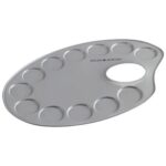 DALER ROWNEY ARTISTS METAL PALETTE OVAL [12 WELLS] 13X19CM