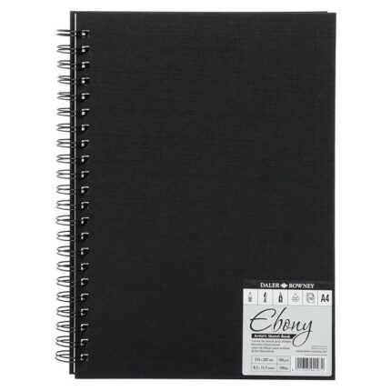 DALER ROWNEY EBONY SKETCHBOOK [SPIRAL] A4 160G 50SH PORTRAIT