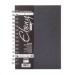 DALER ROWNEY EBONY BLACK SKETCHBOOK [SPIRAL] A5 160G 40SH PORTRAIT
