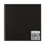 DALER ROWNEY EBONY BLACK SKETCHBOOK [SPIRAL] 30X30CM 180G 40SH