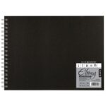 DALER ROWNEY EBONY BLACK SKETCHBOOK [SPIRAL] 265X210MM A4L 180G 40SH
