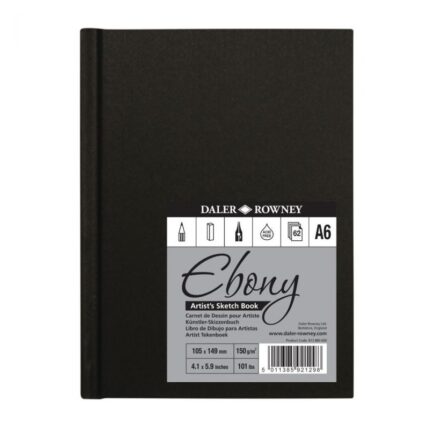 DALER ROWNEY EBONY SKETCHBOOK [HARDBOUND] A6 160G 62SH PORTRAIT