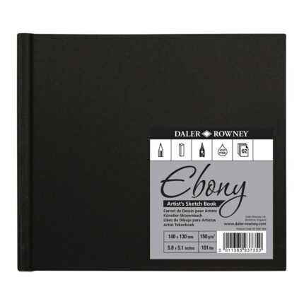DALER ROWNEY EBONY SKETCHBOOK [HARDBOUND] 148X130MM 150G 62SH LANDSCAPE