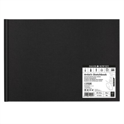 DALER ROWNEY EBONY EXTRA WHITE SKETCHBOOK [HARDBOUND] 130G A4 46SH LANDSCAPE
