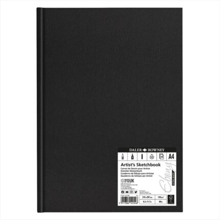 DALER ROWNEY EBONY EXTRA WHITE SKETCHBOOK [HARDBOUND] 130G A4 46SH PORTRAIT