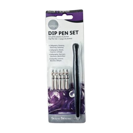 DALER ROWNEY SIMPLY CALLIGRAPHY DIP PEN 6PCS SET [5 NIBS]