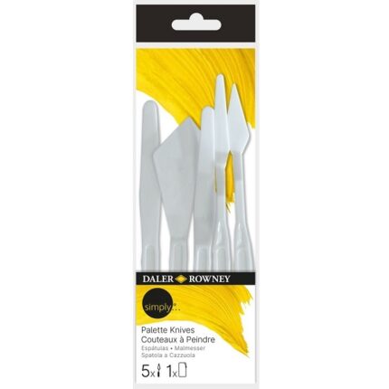 DALER ROWNEY SIMPLY PLASTIC PALETTE KNIVES 5PCS SET