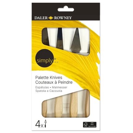 DALER ROWNEY SIMPLY METAL PALETTE KNIVES 4PCS SET