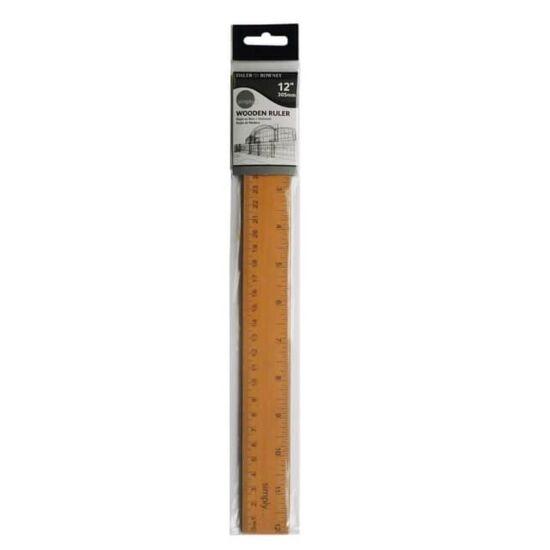 845900210.jpg DALER ROWNEY SIMPLY WOODEN RULER 12IN / 305MM - Image 1