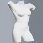 STYROFOAM TORSO WOMAN H.72CM [53X72X27CM]