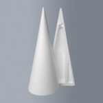 STYROFOAM CONE H.70CM D.25CM [2PARTS]