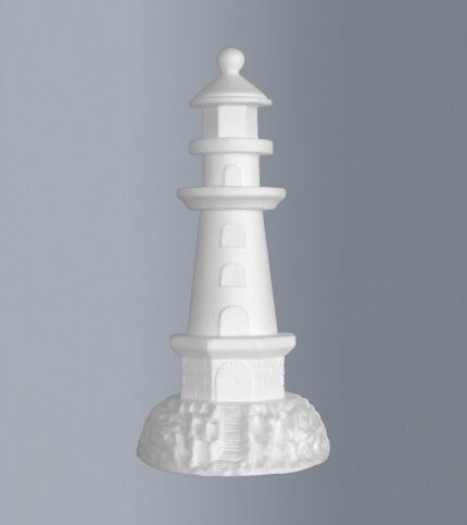 STYROFOAM LIGHTHOUSE D.17.5CM H.30.5CM