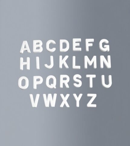 STYROFOAM ALPHABET H.7.5CM [26PCS SET]