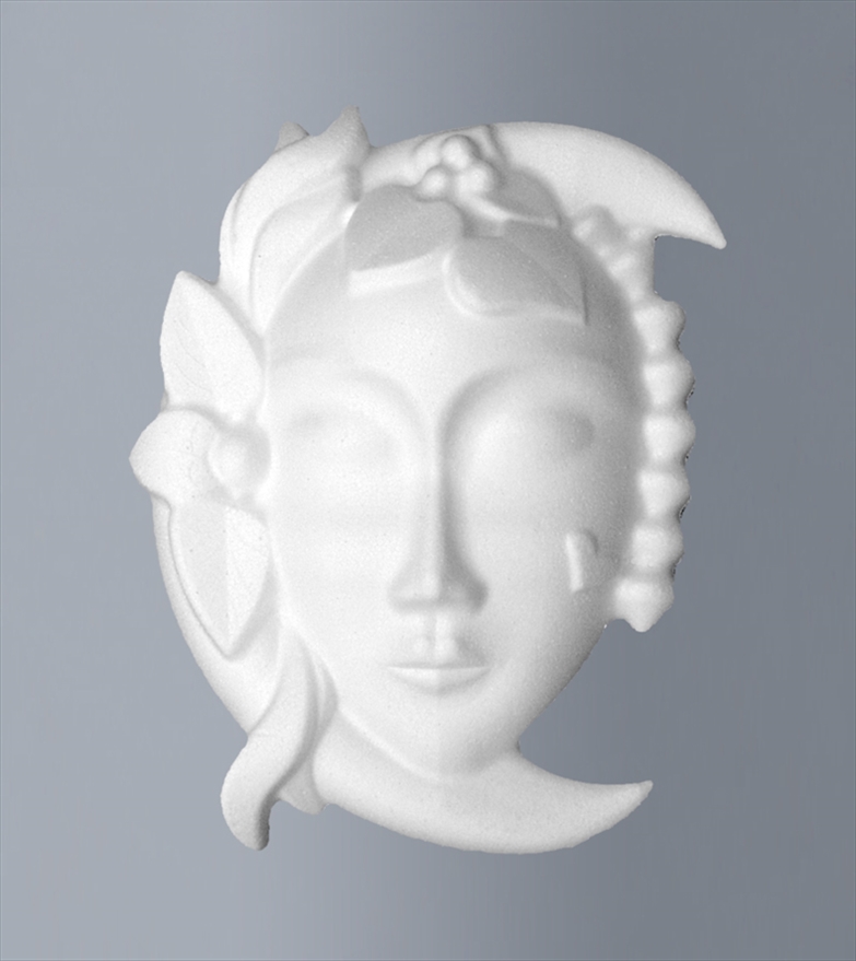 BVOMLUU.jpg STYROFOAM MOON MASK 19X24X6CM - Image 1