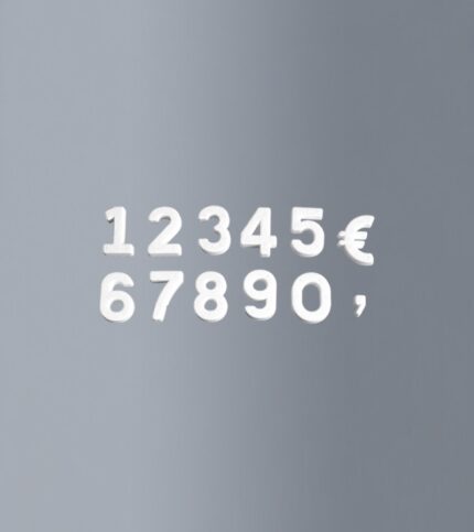 STYROFOAM NUMBERS H.7.5CM [12PCS SET]