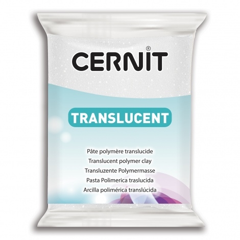 CP0920062010CE.jpg CERNIT POLYMER CLAY TRANSLUCENT 56G GLITTER WHITE - Image 1