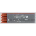 CRETACOLOR ARTIST LEADS 5.6MM 6PCS SANGUINE DRY