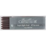 CRETACOLOR ARTIST LEADS 5.6MM 6PCS SEPIA LIGHT