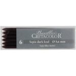 CRETACOLOR ARTIST LEADS 5.6MM 6PCS SEPIA DARK