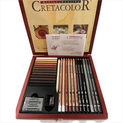 CRETACOLOR CREATIVO WOODEN BOX SET 27PCS