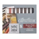 CRETACOLOR HARD PASTEL BROWN 8PCS SET