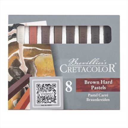 CRETACOLOR HARD PASTEL BROWN 8PCS SET