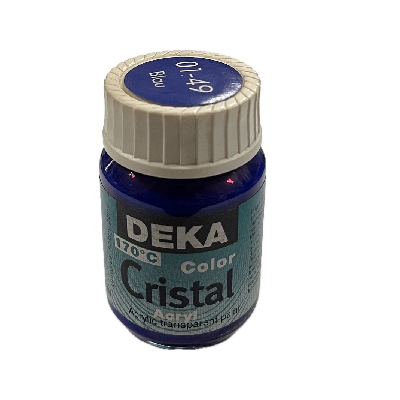 DK01-49.jpg DEKA COLOR CRISTAL ACRYL PAINT 25ML BLUE - Image 1