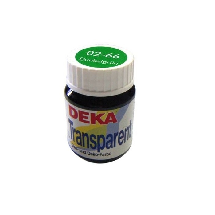 DK02-66.jpg DEKA TRANSPARENT GLASS PAINT 25ML DARK GREEN - Image 1