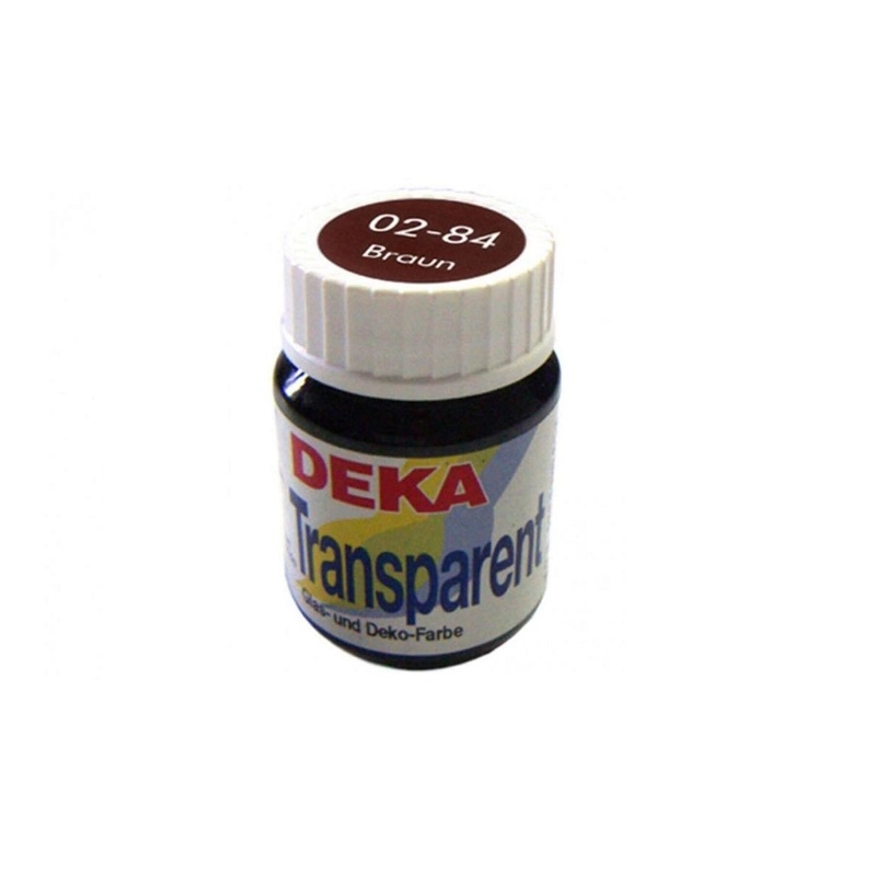 DK02-84.jpg DEKA TRANSPARENT GLASS PAINT 25ML BROWN - Image 1