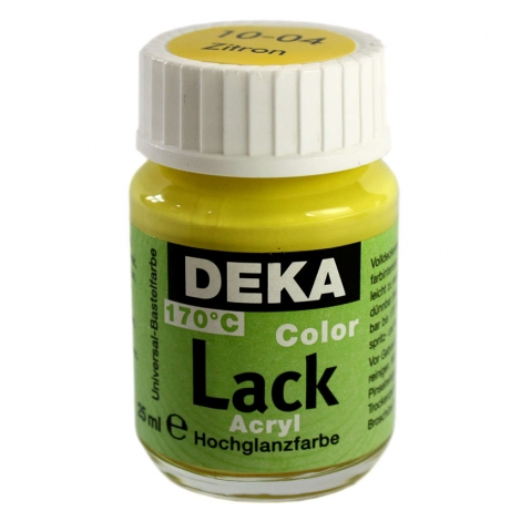 DK10-04.jpg DEKA COLOR LACK ACRYL PAINT 25ML LEMON - Image 1