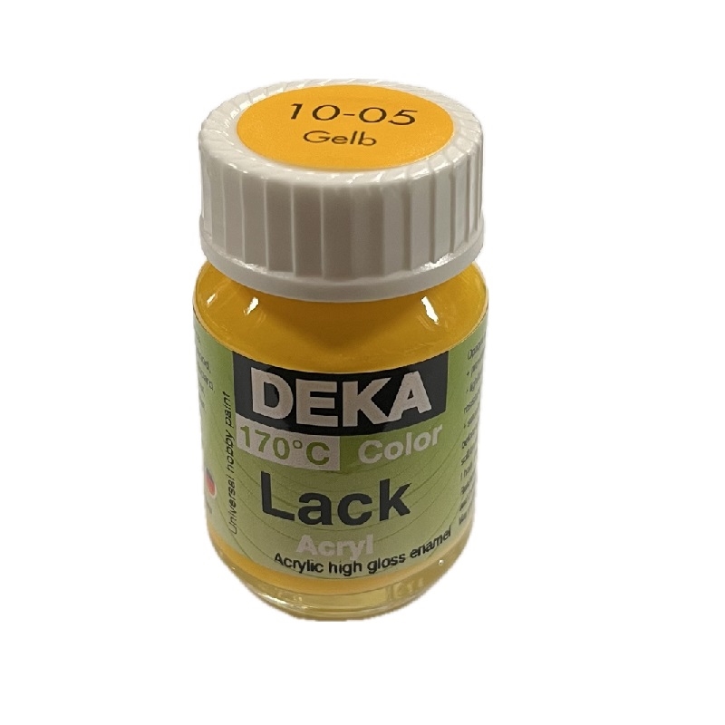 DK10-05.jpg DEKA COLOR LACK ACRYL PAINT 25ML YELLOW - Image 1