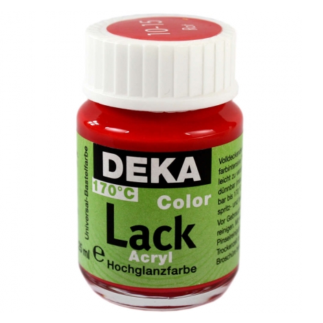 DK10-15.jpg DEKA COLOR LACK ACRYL PAINT 25ML RED - Image 1
