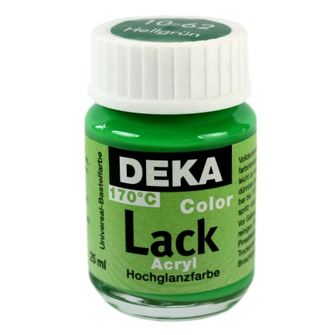 DK10-62.jpg DEKA COLOR LACK ACRYL PAINT 25ML LIGHT GREEN - Image 1