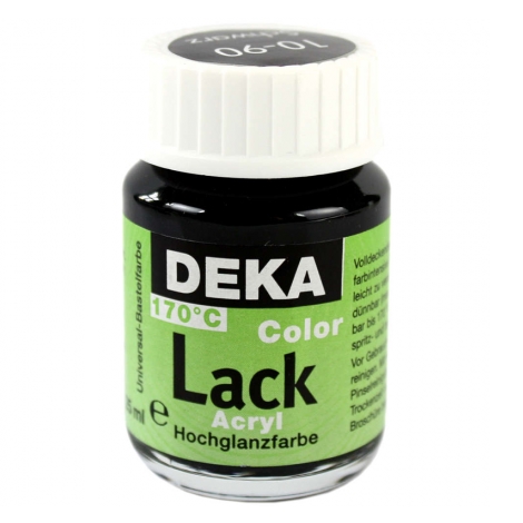 DK10-90.jpg DEKA COLOR LACK ACRYL PAINT 25ML BLACK - Image 1