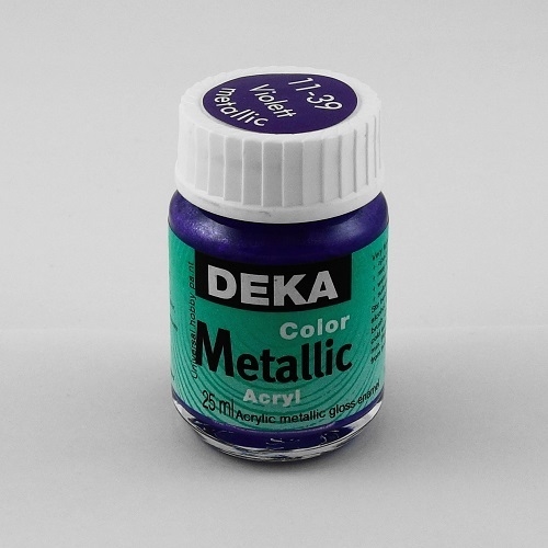 DK11-39.jpg DEKA COLOR METALLIC ACRYL PAINT 25ML VIOLET - Image 1