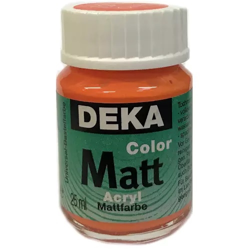 DK12-10.jpg DEKA COLOR MATT ACRYL PAINT 25ML ORANGE - Image 1