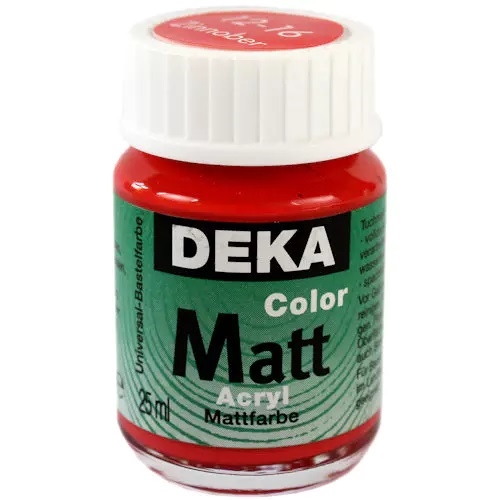 DK12-16.jpg DEKA COLOR MATT ACRYL PAINT 25ML VERMILION - Image 1