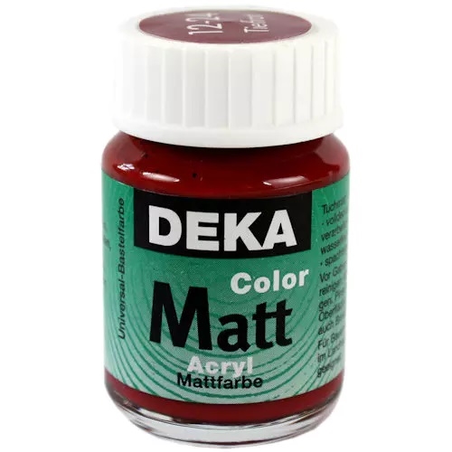 DK12-24.jpg DEKA COLOR MATT ACRYL PAINT 25ML DEEP RED - Image 1