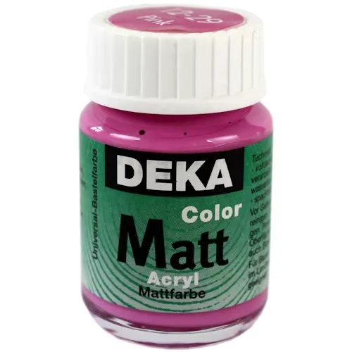 DK12-29.jpg DEKA COLOR MATT ACRYL PAINT 25ML PINK - Image 1
