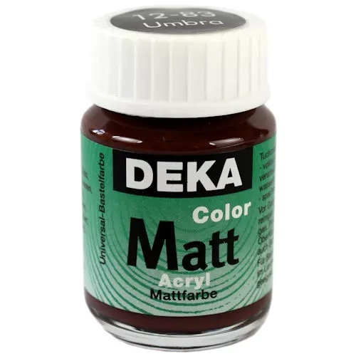 DK12-83.jpg DEKA COLOR MATT ACRYL PAINT 25ML UMBER - Image 1