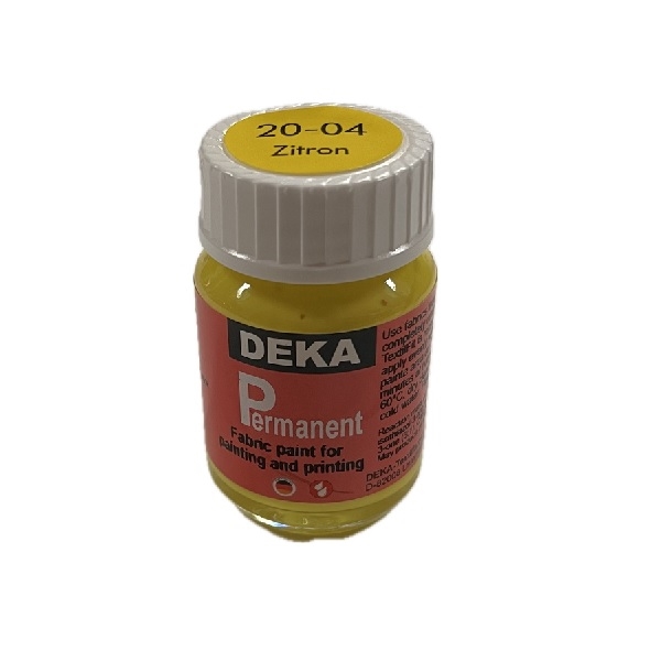 DK20-04.jpg DEKA PERMANENT FABRIC PAINT 25ML LEMON - Image 1
