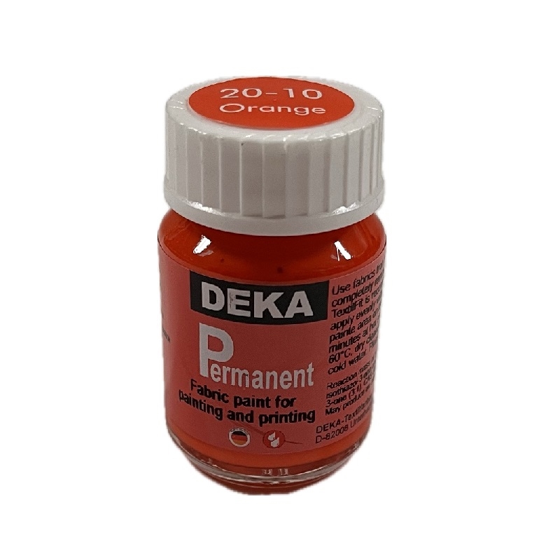 DK20-10.jpg DEKA PERMANENT FABRIC PAINT 25ML ORANGE - Image 1